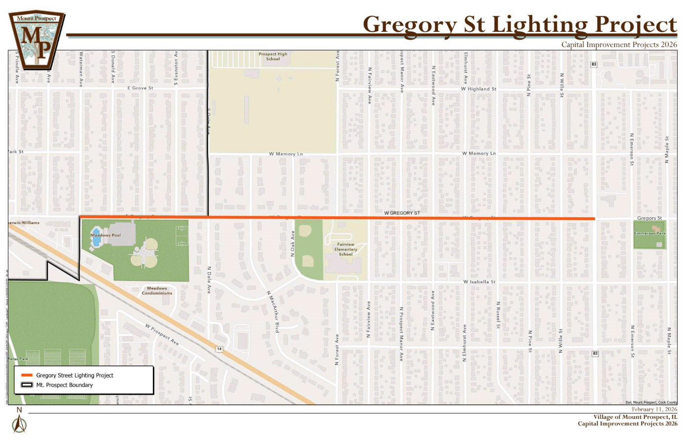 Map of Gregory Street Project